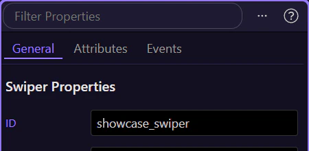 Screenshot: Responsive slide settings live on the component, not as an afterthought