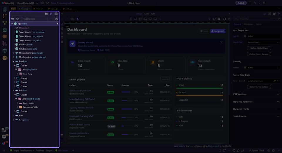 Screenshot: These two panels answer different debugging questions