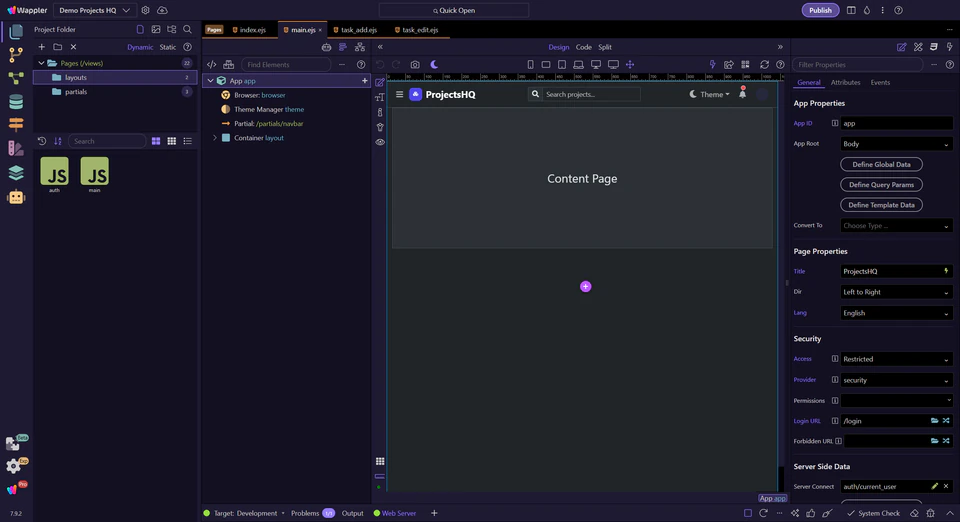 Screenshot: Go to HTML Editor