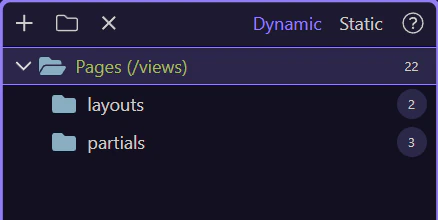 Screenshot: Pages Overview