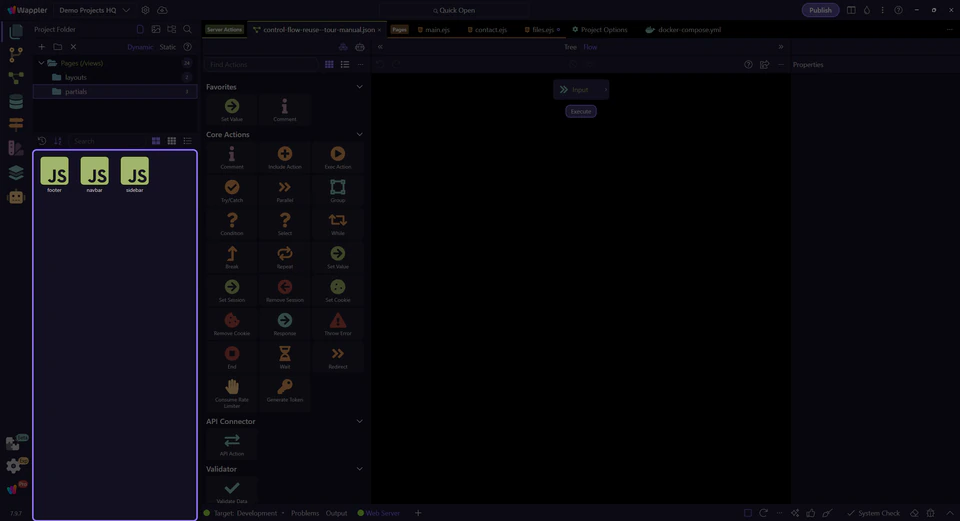 Screenshot: Choose the focused fragment from the partial library