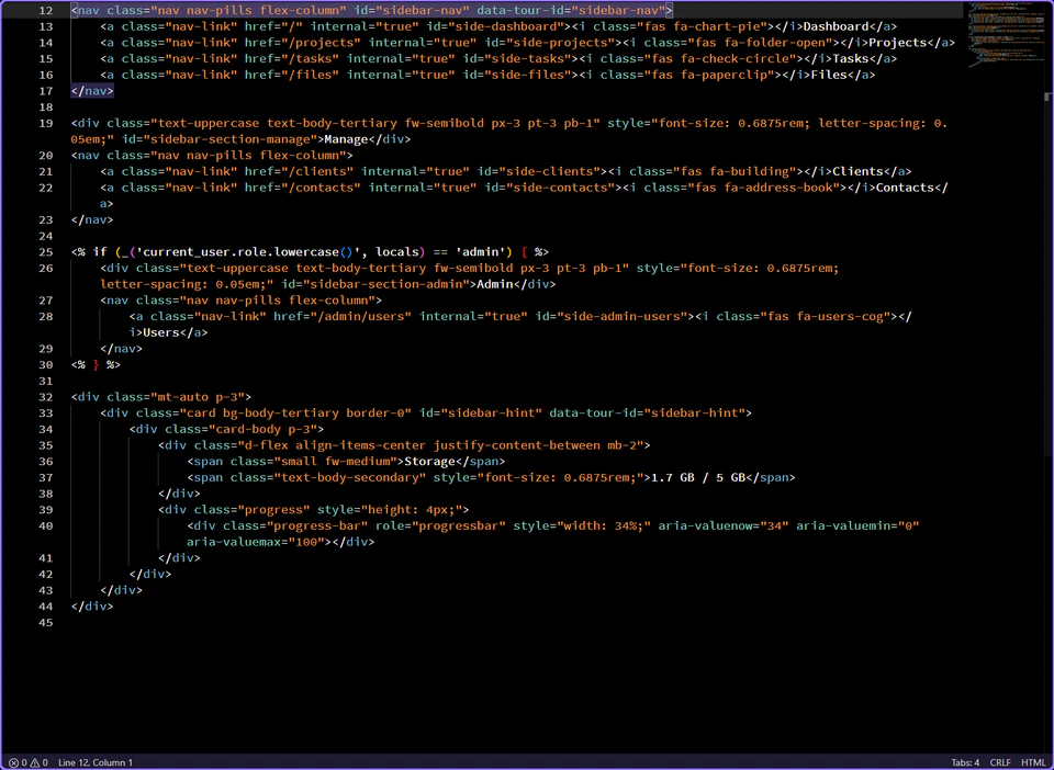 Screenshot: Code View shows the layout context declaration