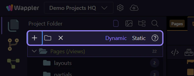 Screenshot: Create Page