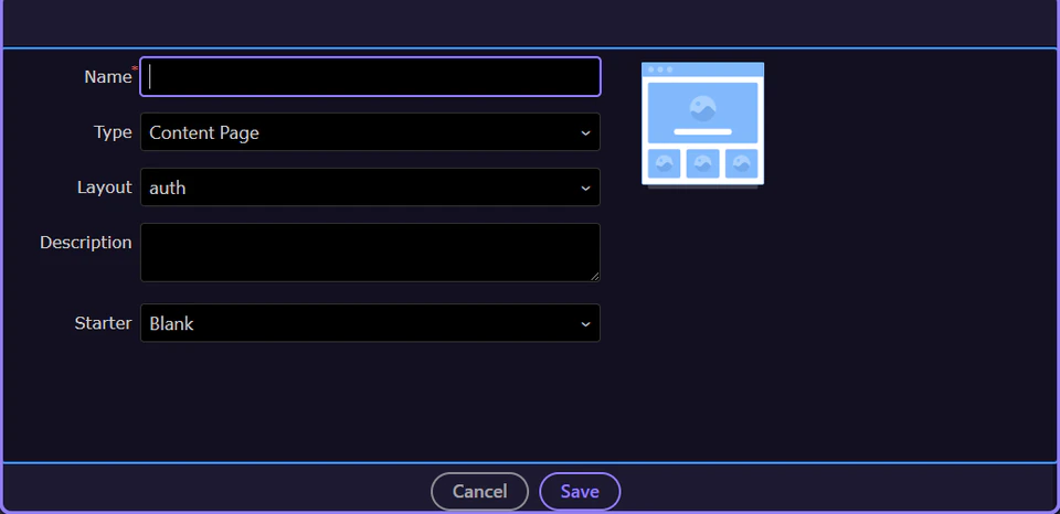 Screenshot: Type and Starter work together