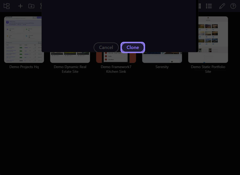 Screenshot: Clone When The Details Are Ready