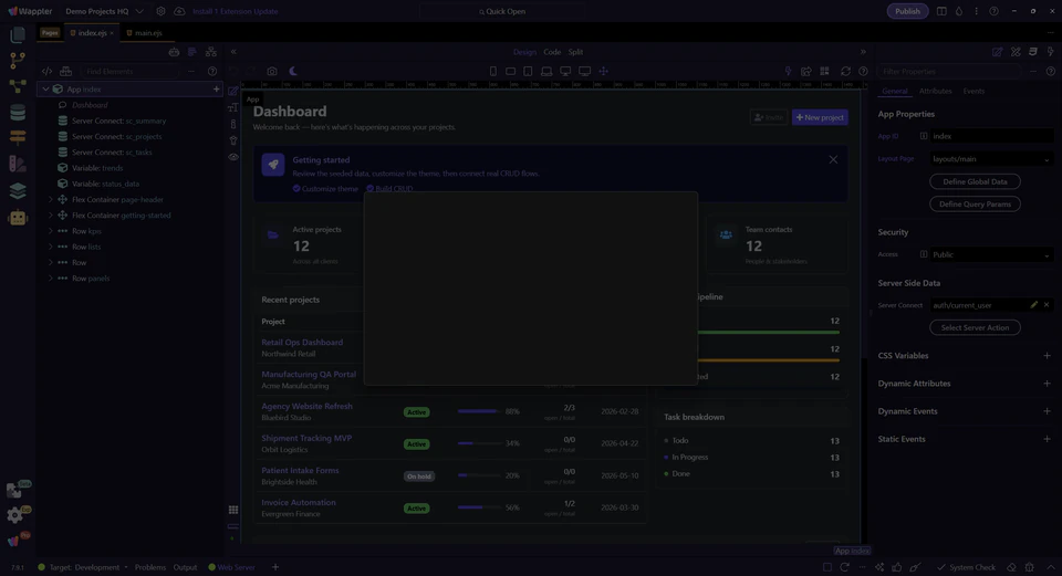 Screenshot: Project Assets Updater