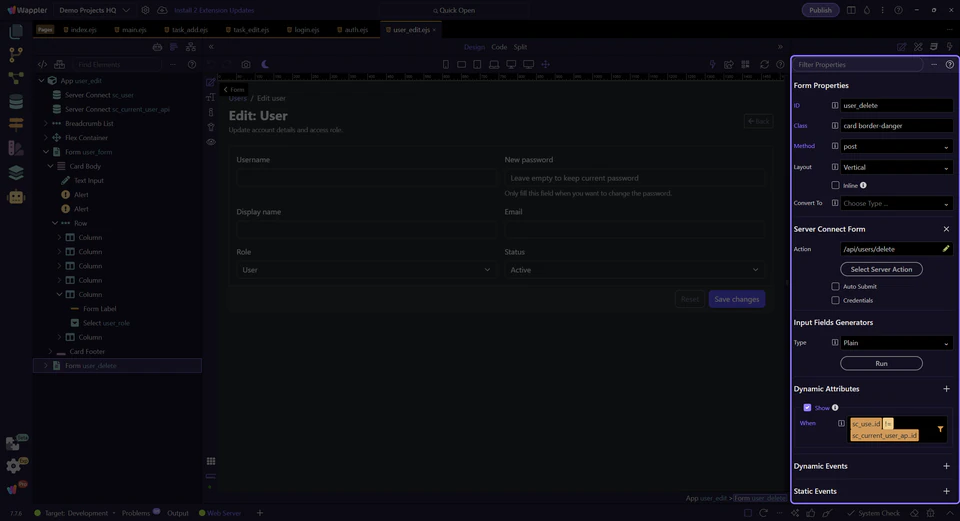 Screenshot: Properties panel shows where the guardrail lives