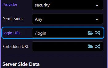 Screenshot: Login URL handles unauthenticated visitors