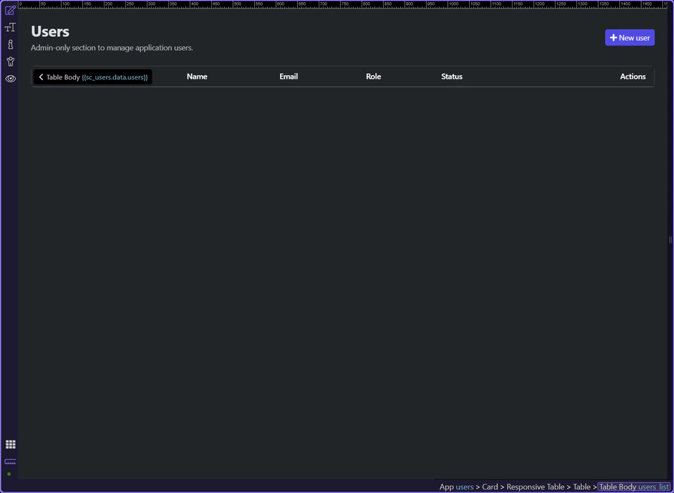Screenshot: The admin route is explicitly protected in the route model