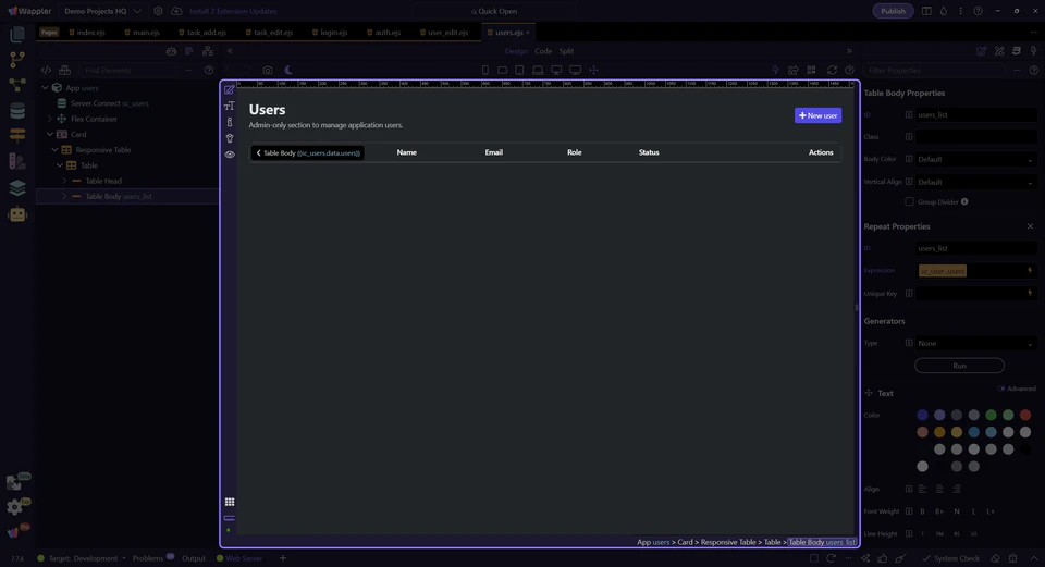 Screenshot: Regular users still need a stable non-admin landing page