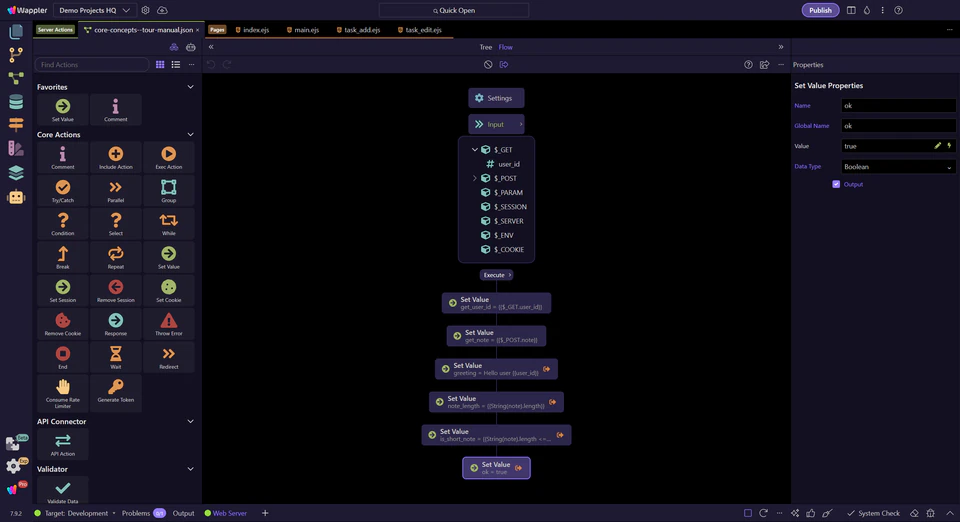 Screenshot: Next steps