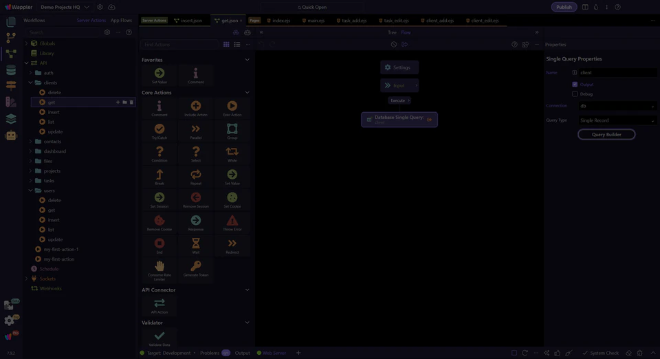 Screenshot: Close Query Builder