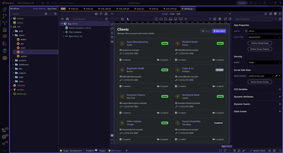 Screenshot: The page is ready for inspection
