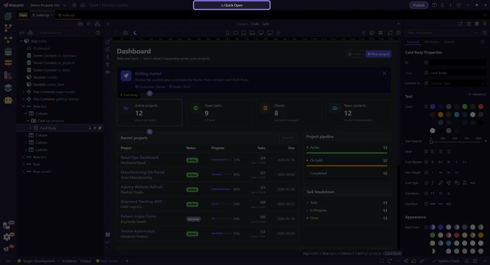 Screenshot: Quick Open is one of the highest-value shortcut destinations to recognize