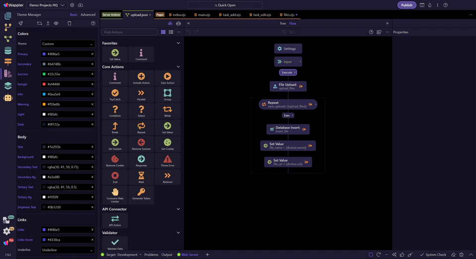 Screenshot: Theme Manager tours