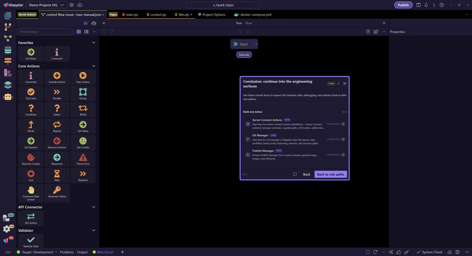 Screenshot: Conclusion: continue into the engineering surfaces
