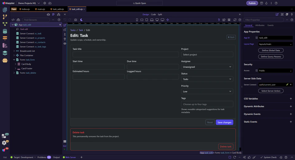 Screenshot: The UI map (conceptual)