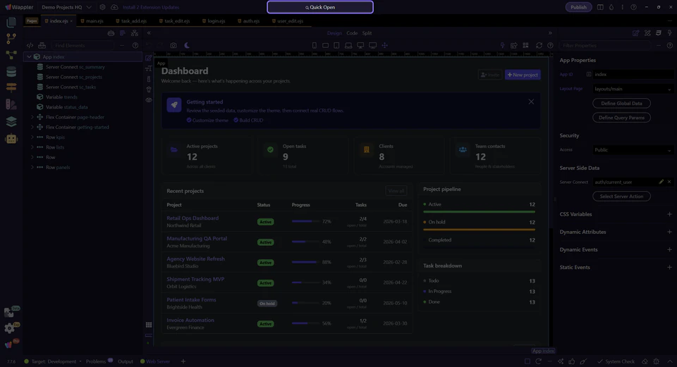 Screenshot: Quick Open