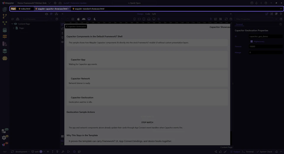 Screenshot: Tabs
