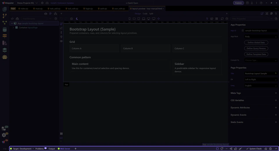 Screenshot: Bottom Area