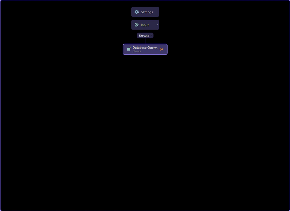 Screenshot: A database step becomes a response key